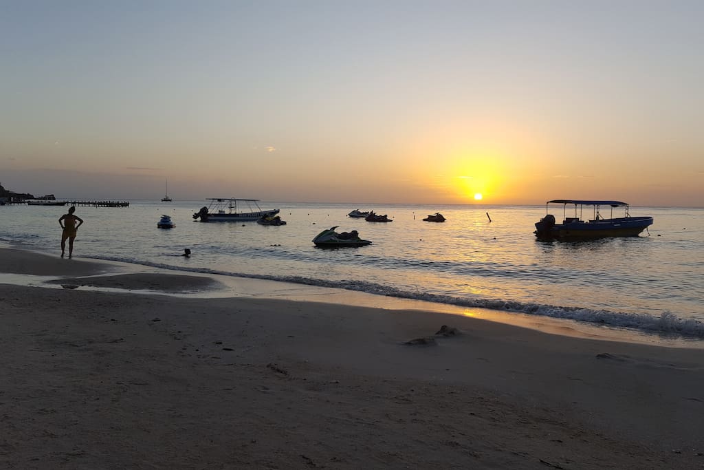 West Bay Beach sunset