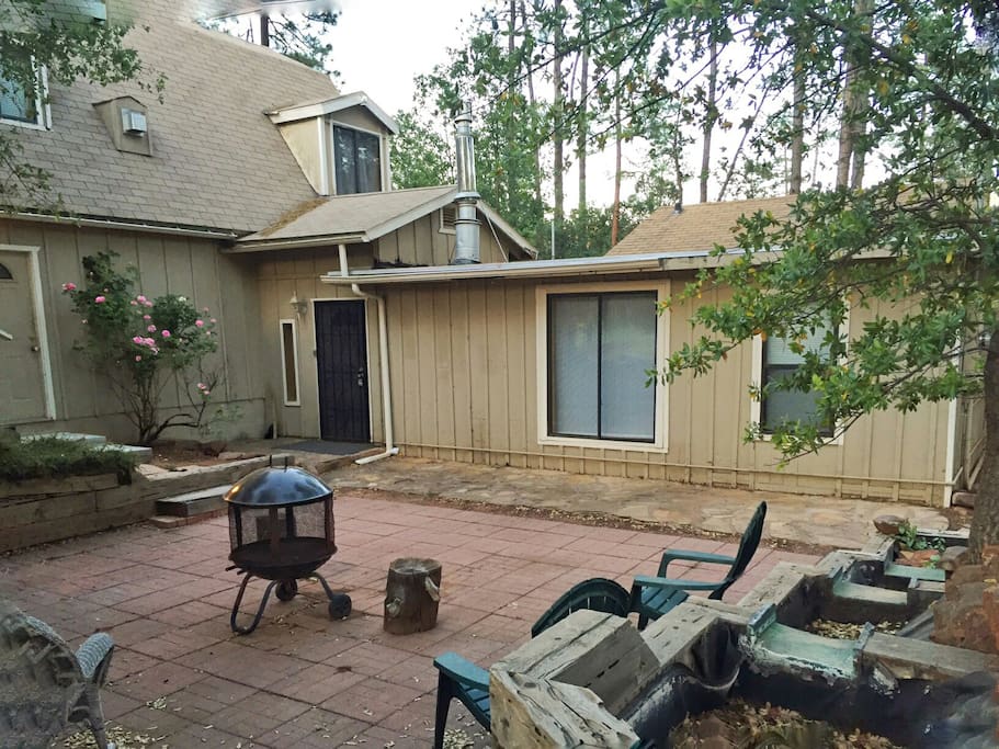 Courtyard and view of the front door.