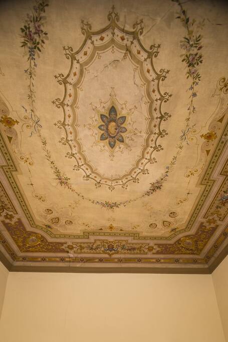 Fresco ceiling in the master bedroom.