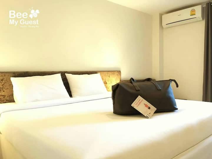 Standard Double Room 
Room Facilities: Air Conditioning with individual units, LCD TV with cable channels, Refrigerator, Hot and Cold Shower, Complimentary toiletries, coffee, snacks, 3 bottled drinking water daily, Wi-Fi, and private parking 
Room Size: 24 square meters 
Bed Size: 1 King Size Bed 
