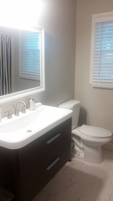 Hallway / full bathroom