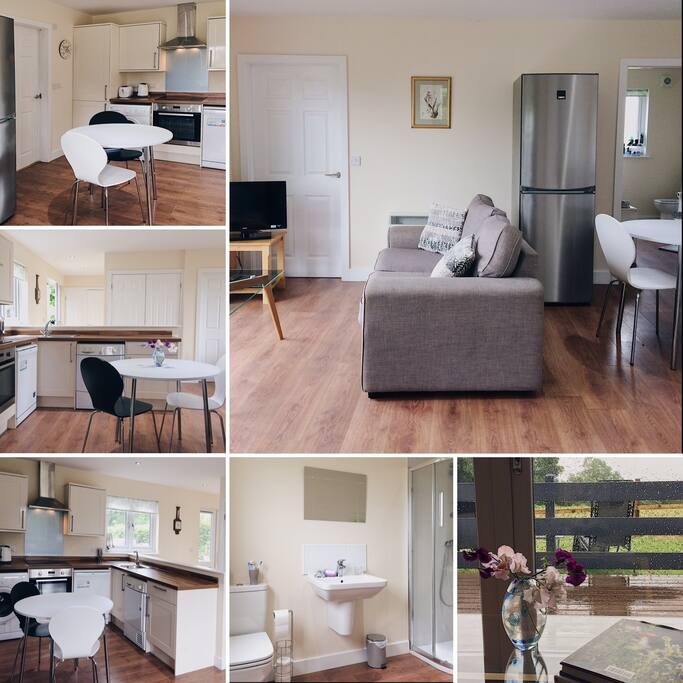 Kitchen, lounge and ensuite shower room (there is another shower room too!)