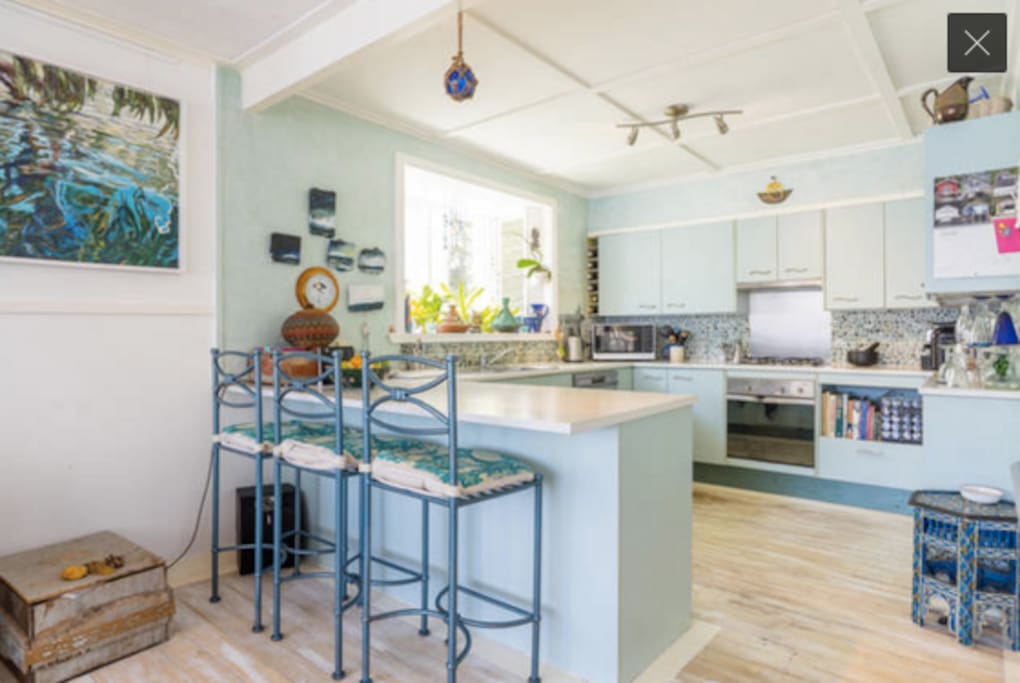 The kitchen in the main house