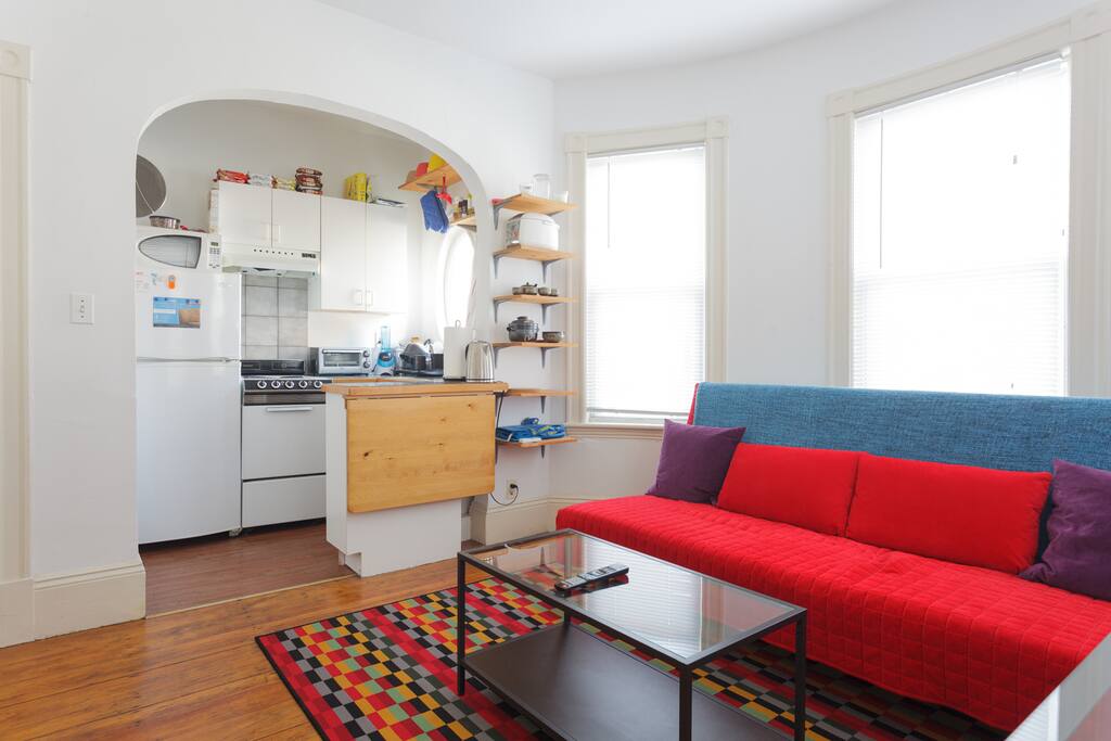 Living room (futon folds out into queen-size bed for a 3rd & 4th guest)