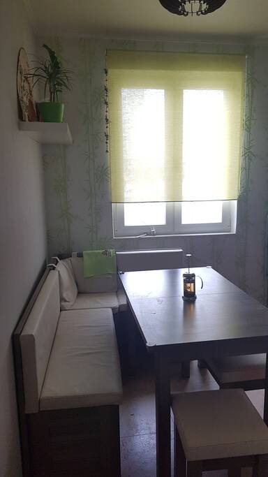 Kitchen: sofa, chairs, table