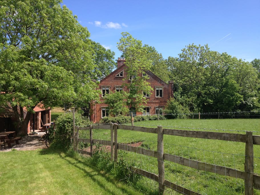 View of the house from the top of the garden