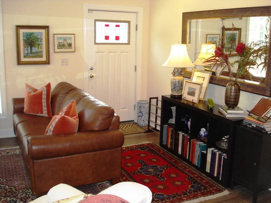 Unit 1 - Living Room - Entryway from Porch