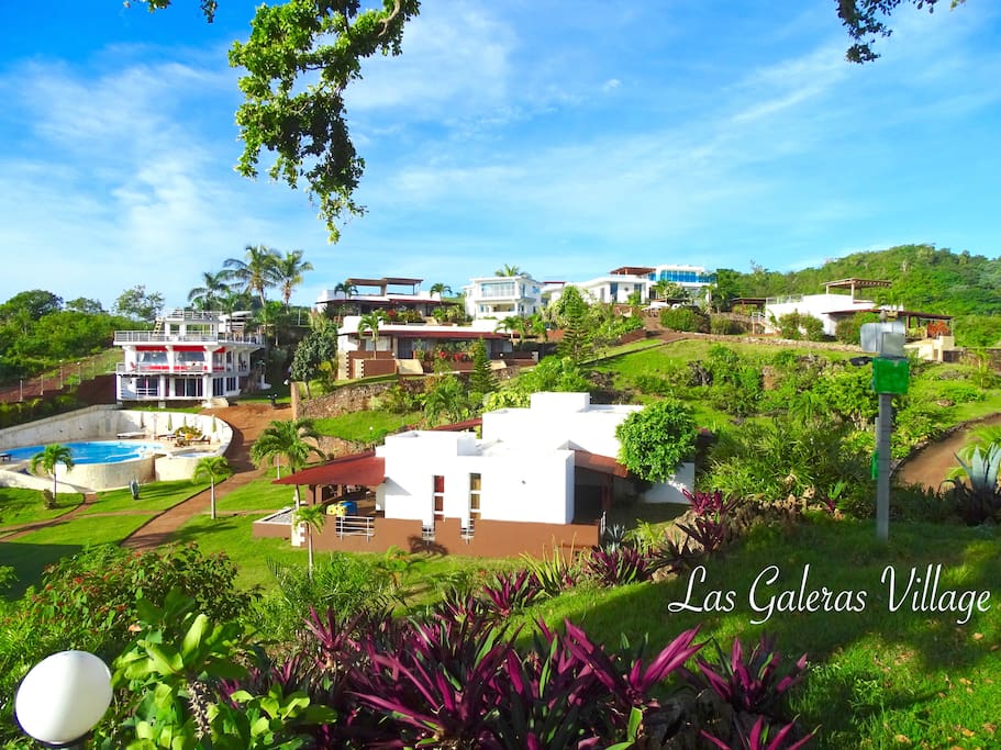Aerial view Las Galeras Village...