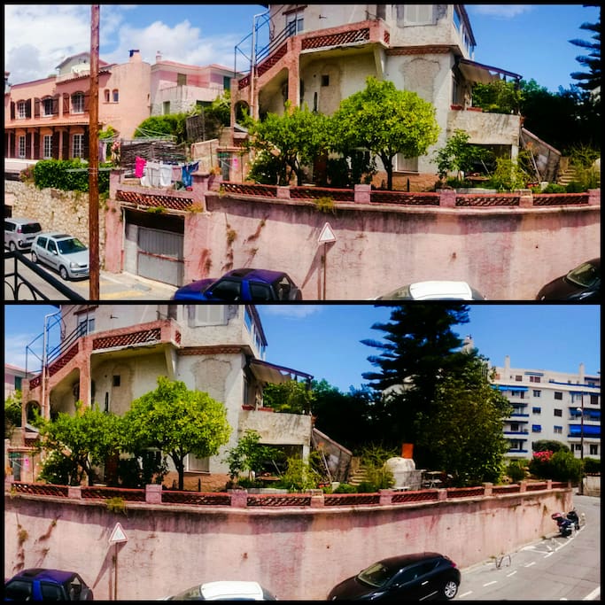View from the balcony of the room: the quiet housing estate