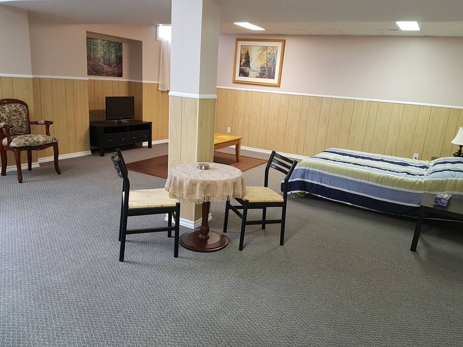 View of the room from the door looking right