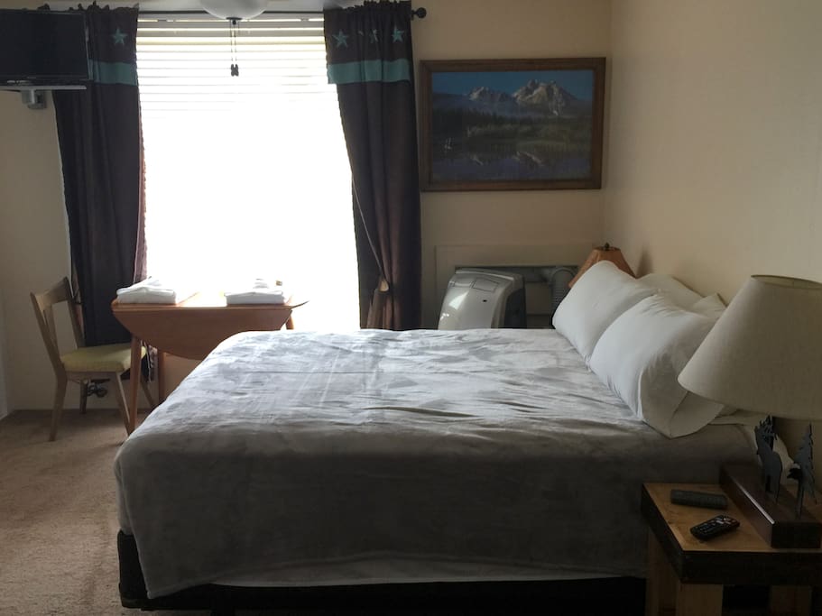 American West Room. Room has two queen beds plus a table and writing desk. Ideal for small families.