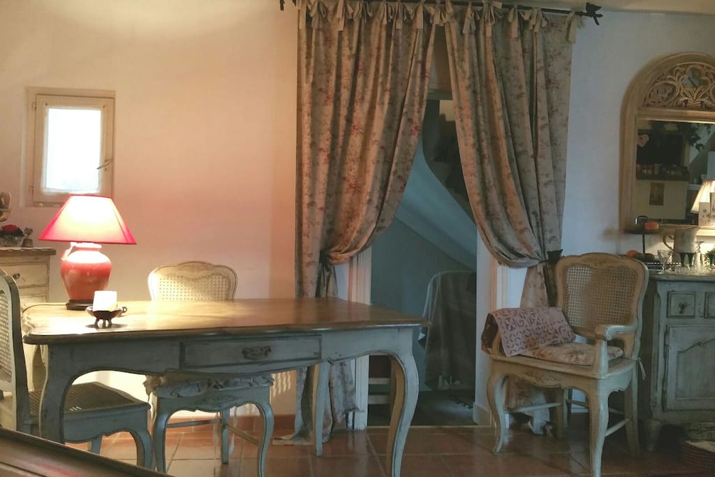 You have a desk in the living room