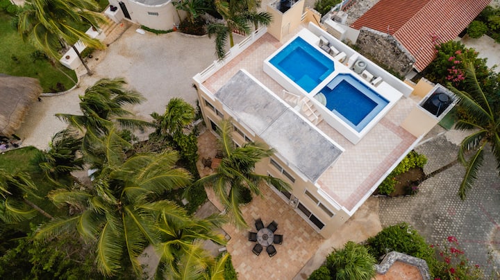 Villa Con Acceso A Laguna Yal-kú Y Snorkel - Akumal