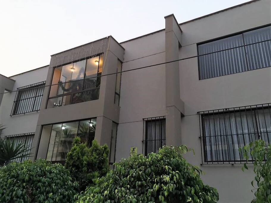 Building front; apartment on 2nd floor right