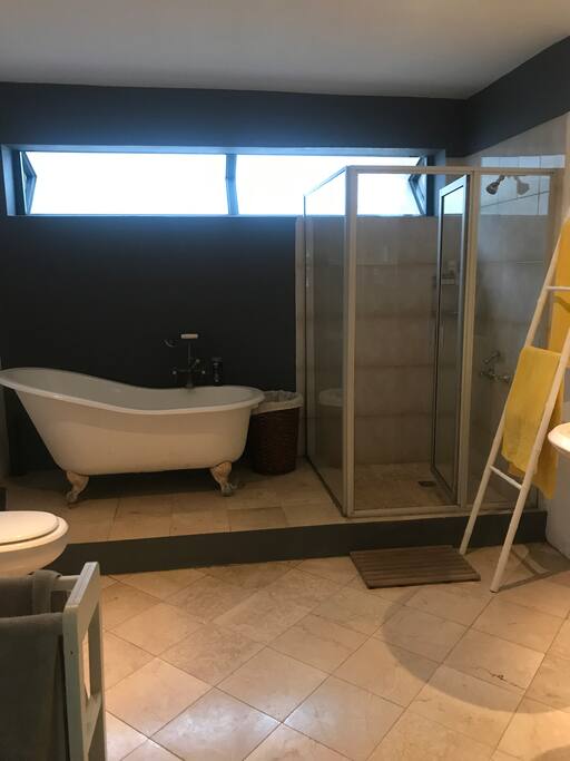 Open plan bedroom downstairs