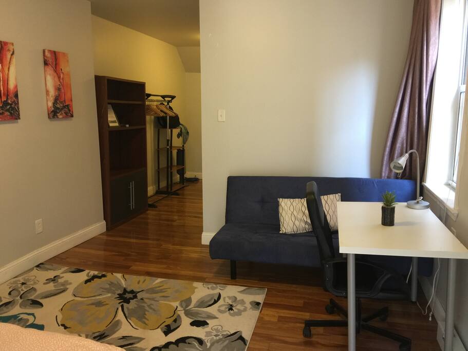 Sofa bed and desk