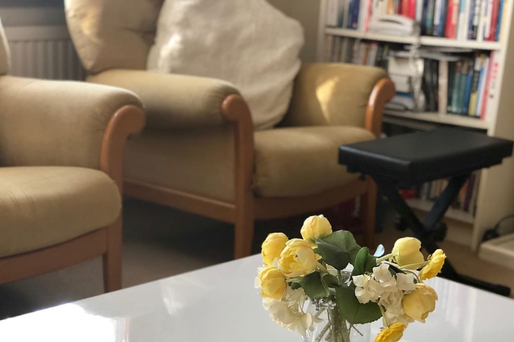 A corner of the living room