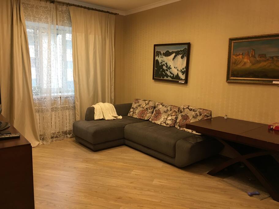 living room with TV