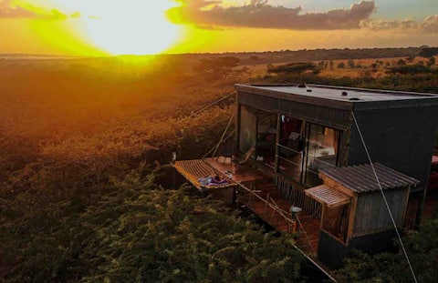 Hut on poles in the bush #1 @ Mudhouse Zululand