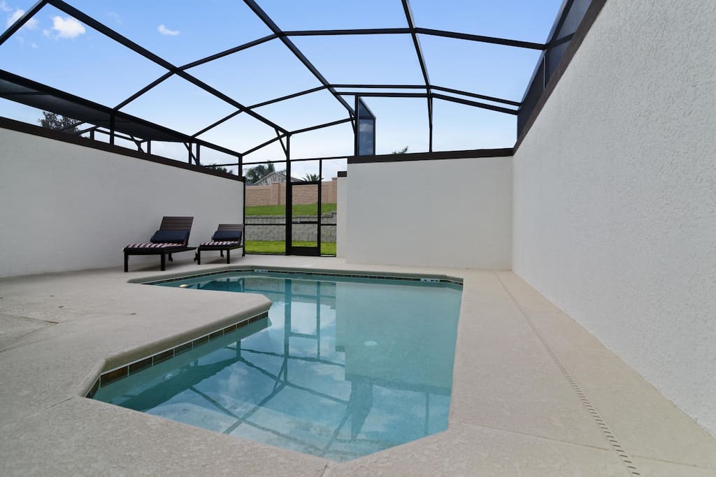 Enjoy the Florida sunshine in your private, enclosed plunge pool area! Relax on the deck loungers reading a book or sun bathing in this private paradise.
