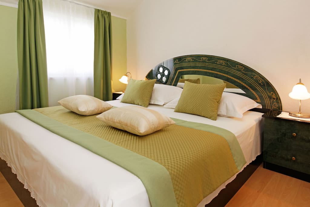 master bedroom with double bed