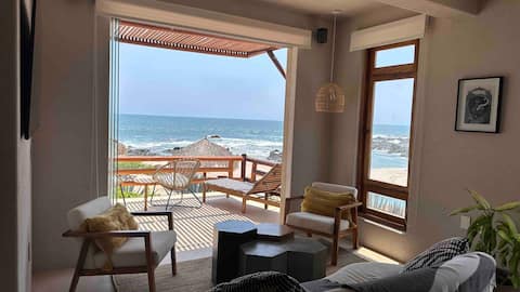 Stunning 2BR/2BA Beachfront Condo Troncones Nerea