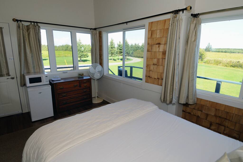 Fresh air is at an optimum with all the windows overlooking the yard, and Northumberland Strait.