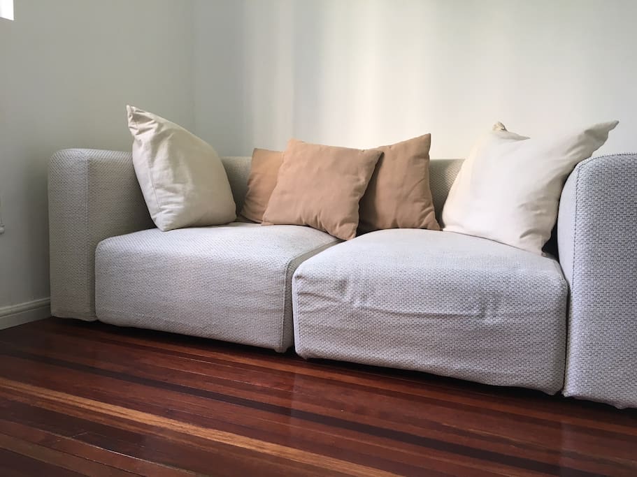 Brand new sofa for movie watching and chillaxing.