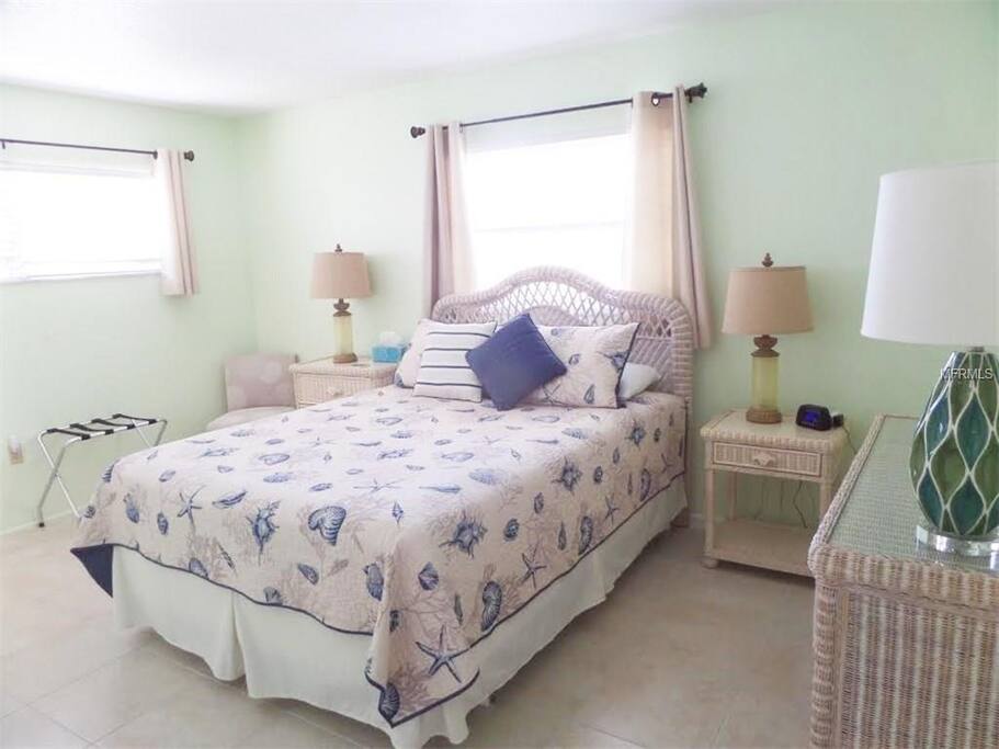 Large bedroom with separate bathroom
