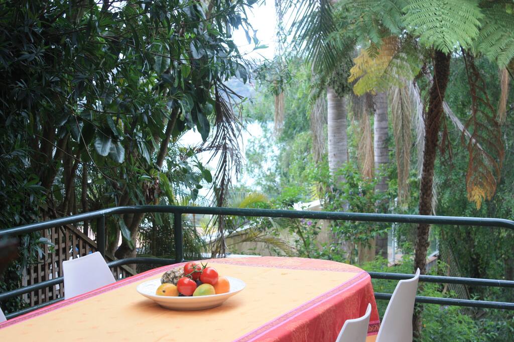 Enjoy several outdoor eating spaces, BBQ.