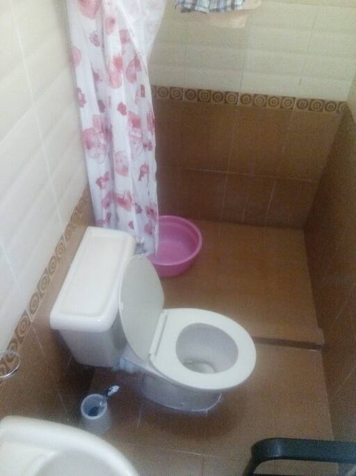 A section of the private washroom.