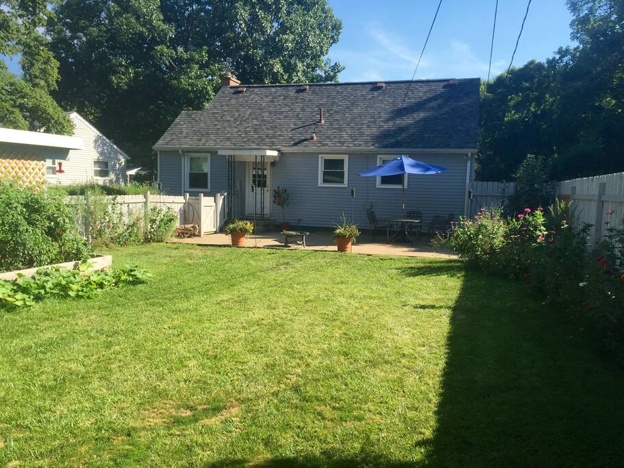 Fenced in back yard