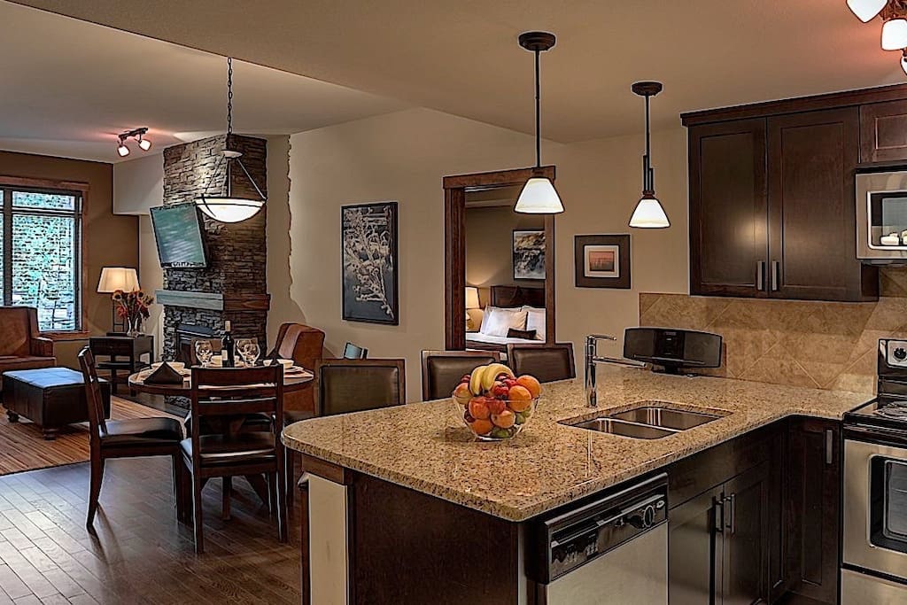 Prepare meals in the fully-equipped kitchen