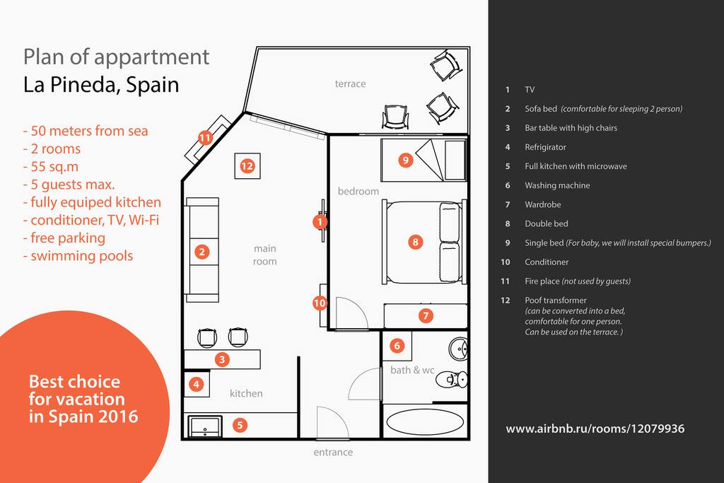 Plan of the appartment