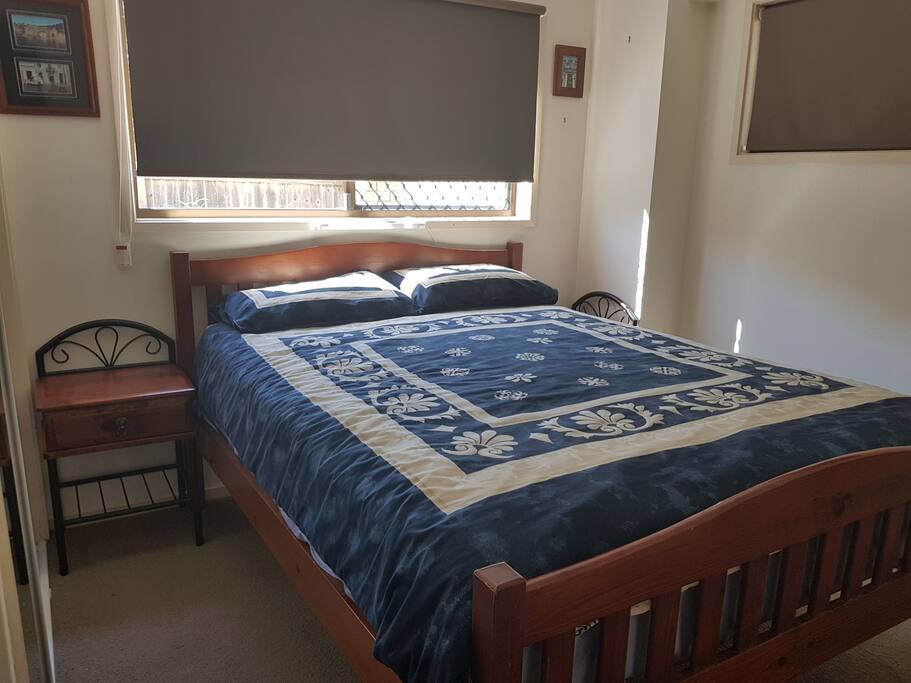 queen size master bedroom
with adjoining bathroom