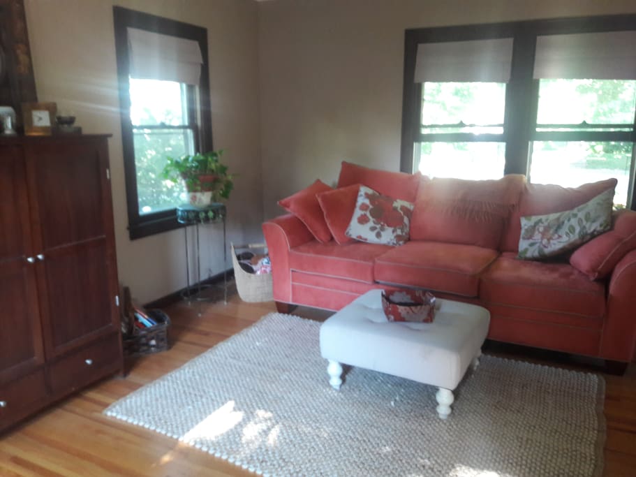 Open living room space. WiFi and TV with roku channels available.
