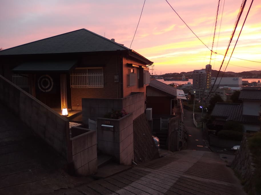 Building of TOUKA, standing on height, looking down Kanmon Straits, opened June 2016