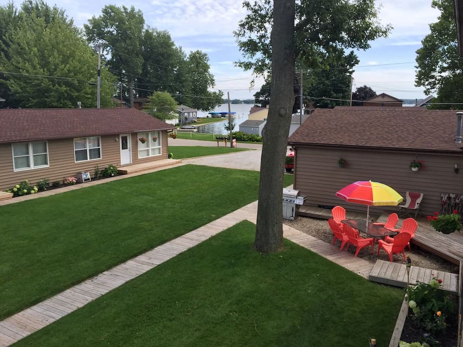 View of the main lake across the street from the property.