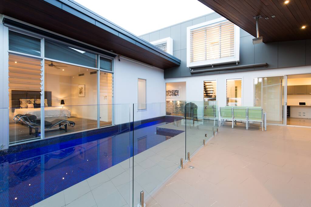 Master overlooking pool