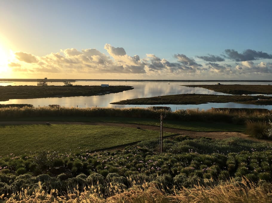 Wake up to the Sea! A beautiful way to start the day. The view from Mar Paraiso's ground floor balcony.