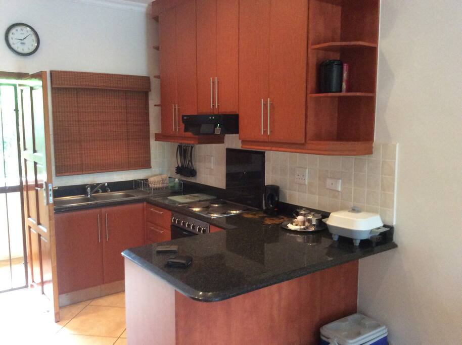 Kitchen with granite tops