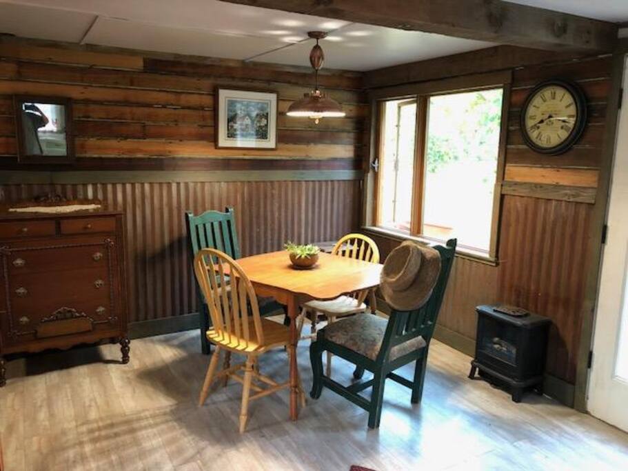 Dining space with picture window