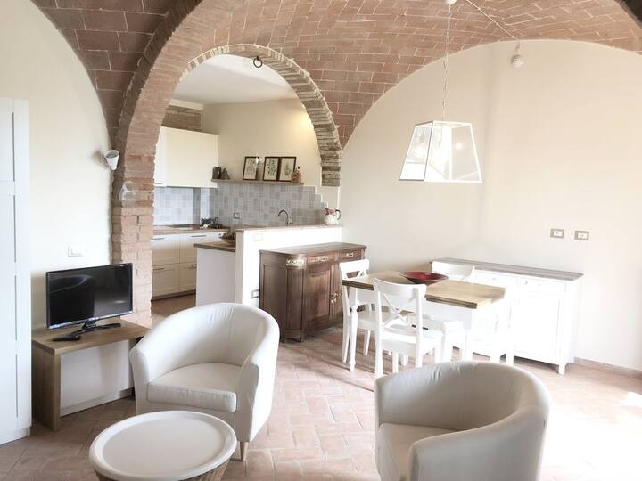 Living room and kitchenette