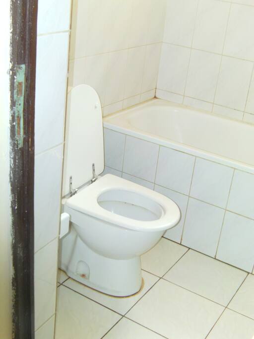 Private bath with hot water.