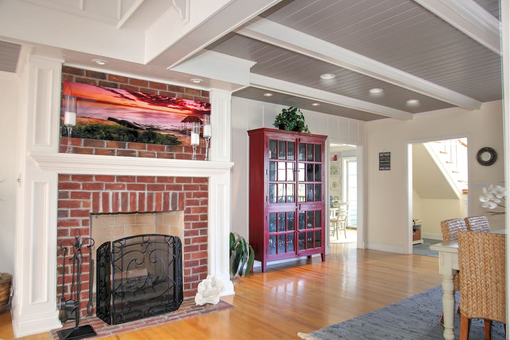 Living room fireplace