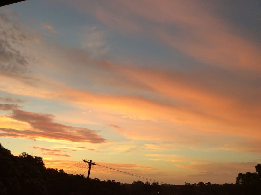 Watch the magnificent sunsets from the balcony