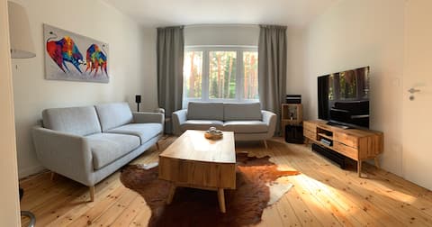 House by the forest Living with terrace and garden