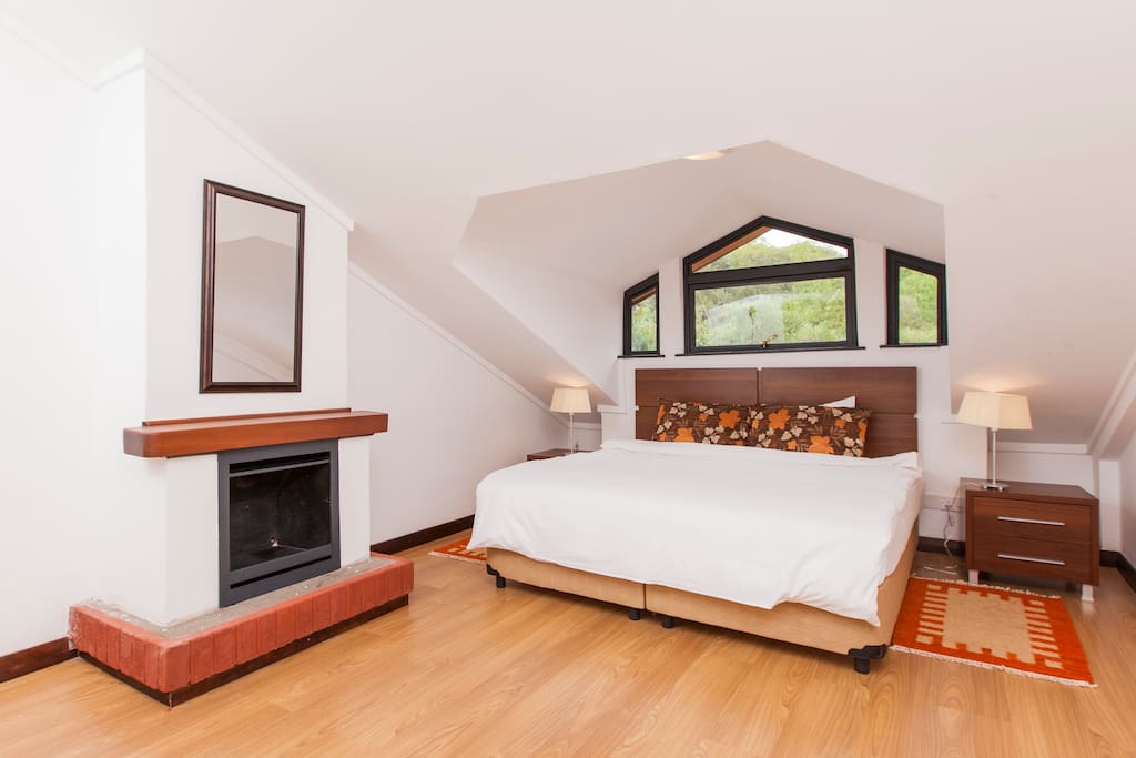 Warm and cozy attic bedroom