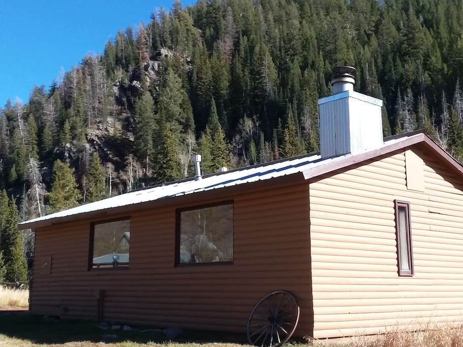 Outside of the cabin