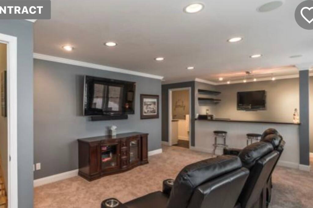Theater room with surround sound
